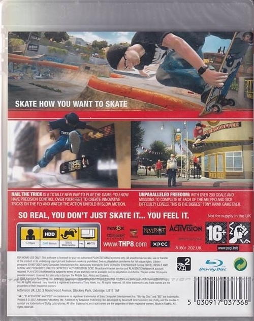 Tony Hawks Project 8 - i Folie - PS3 (AA Grade) (Genbrug)